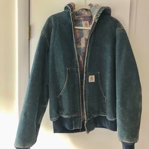 Mens carhartt denim hoody